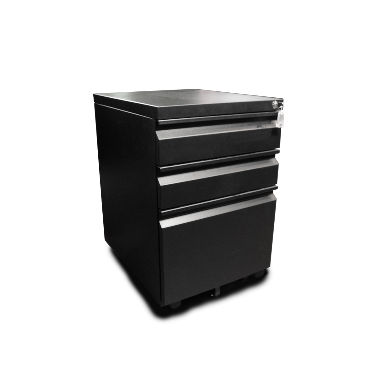 Zenox Mobile 3-Drawer Cabinet 3 (Black )