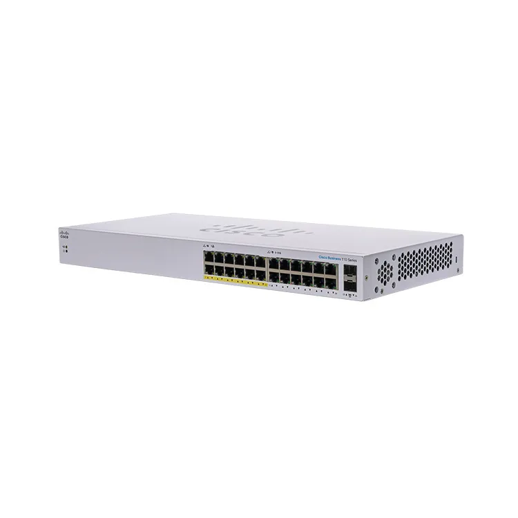 Cisco CBS110 24-Port Gigabit (12-Port PoE 100W) + 2-Port Gigabit SFP Uplink 桌面交換機 - CBS110-24PP-UK