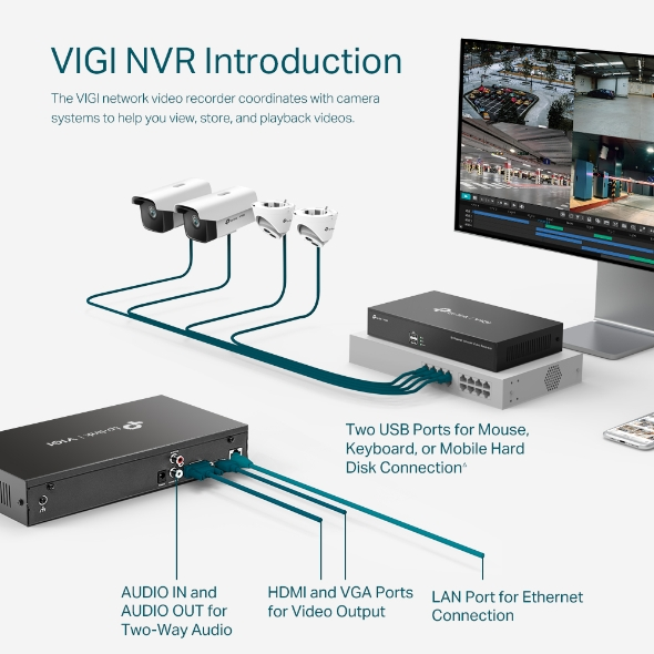 TP-Link VIGI NVR1016H VIGI 16 路網路監控主機(NVR)