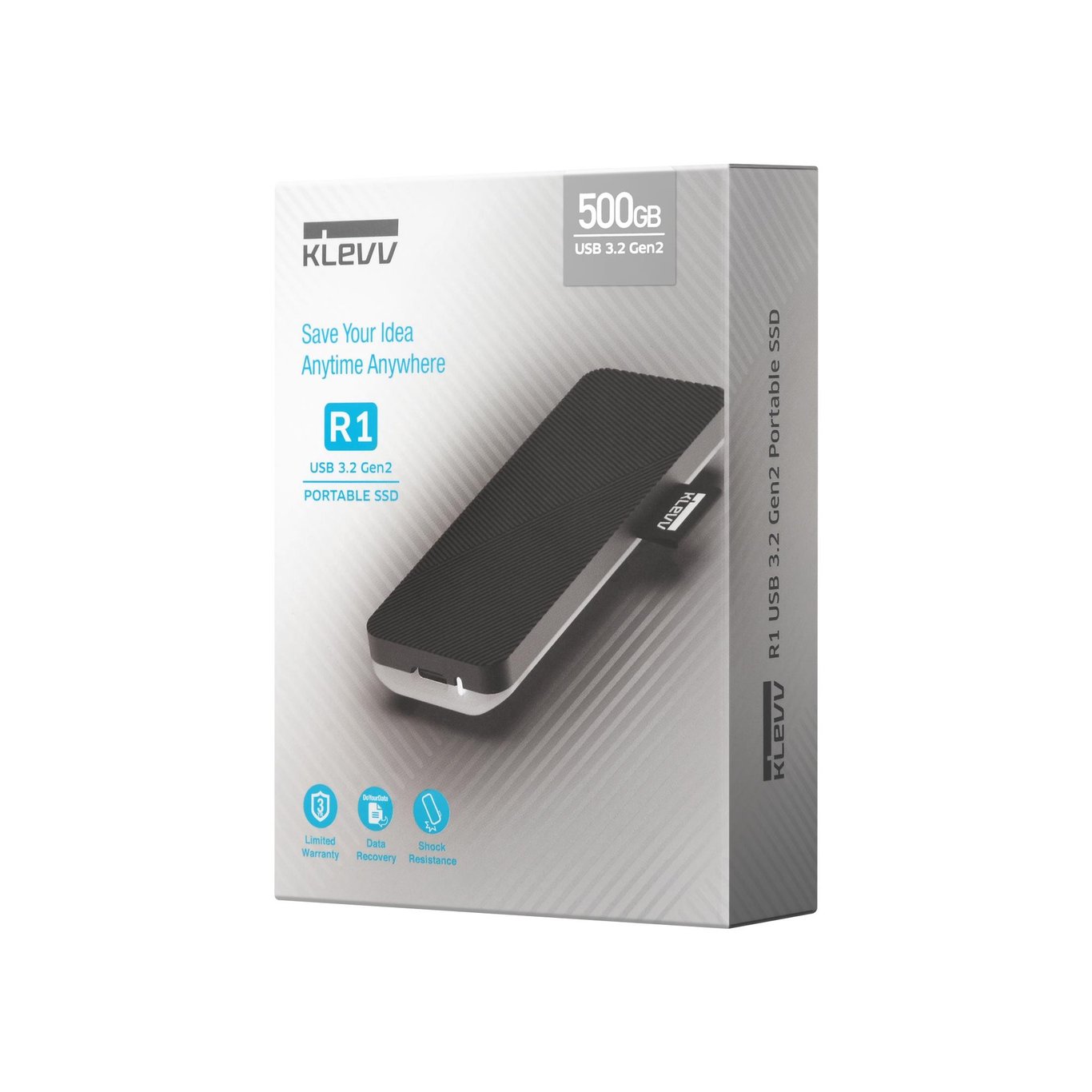 Klevv 科賦 R1 500GB Portable USB-C to M.2 NVMe 攜帶式 SSD 
