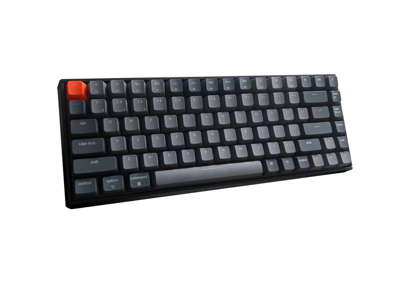 Keychron K2v2 84鍵 無線機械鍵盤 (RGB 質感鋁合金底座 熱插拔 Gateron Brown 茶軸)