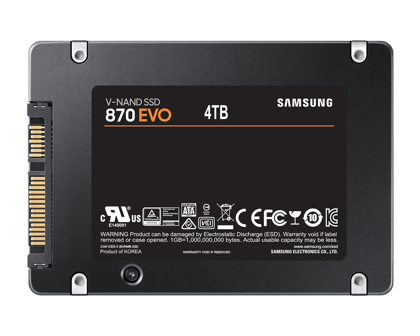 Samsung  870 EVO 4TB 3D TLC SATA III SSD-1