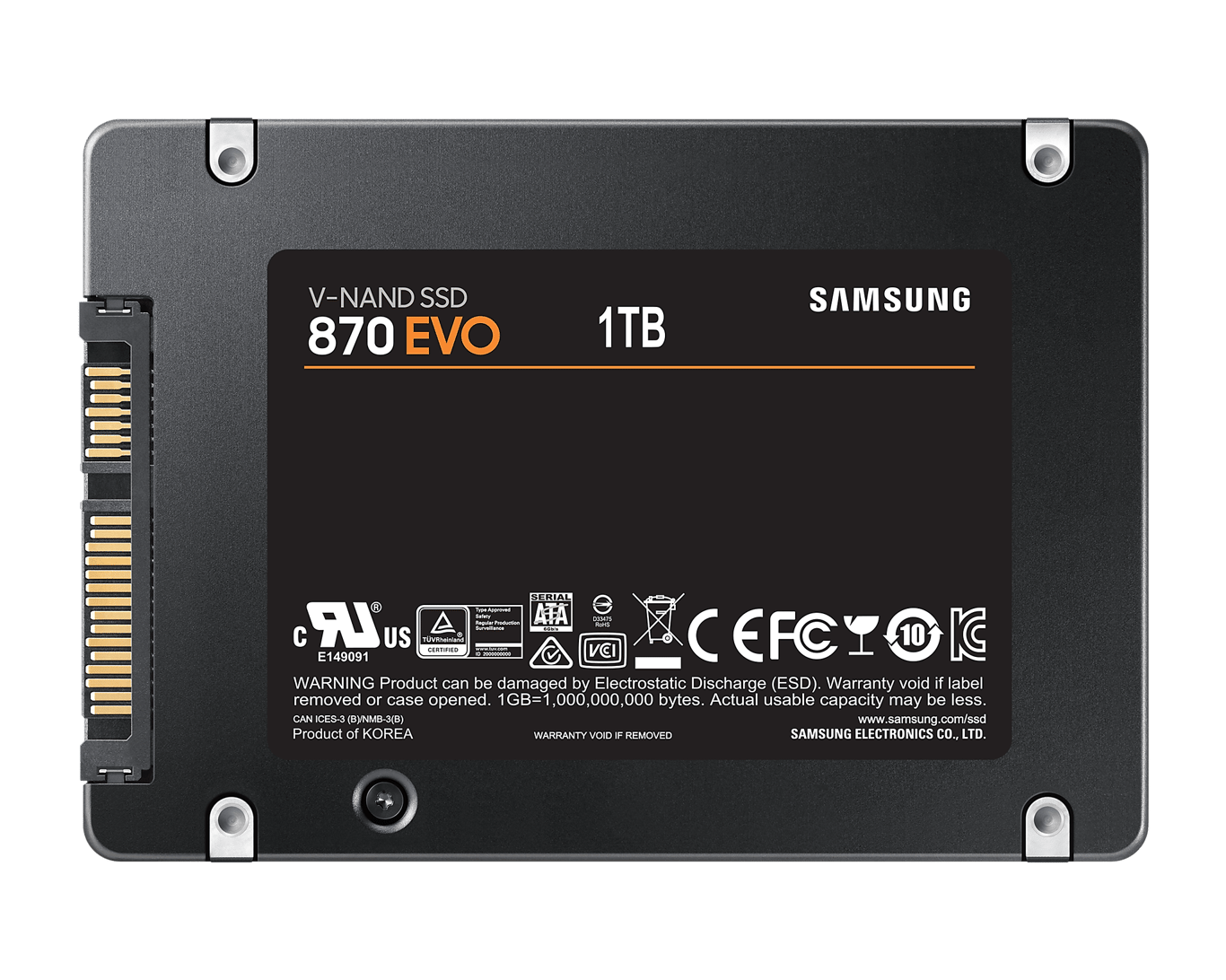 Samsung 三星 870 EVO 1TB 3D TLC SATA III SSD