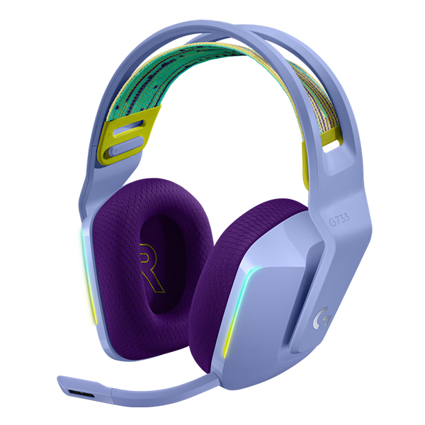 Logitech G733 Lightspeed RGB 無線遊戲耳機 - 薰衣紫