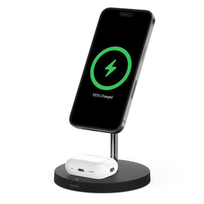 Belkin 2-in-1 Wireless Charger Stand with MagSafe 15W