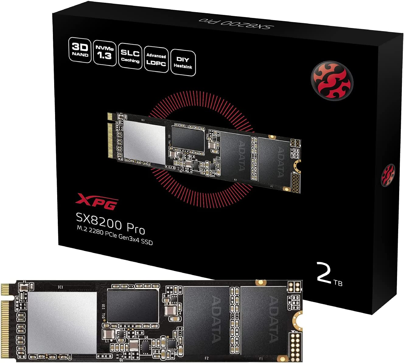 ADATA XPG SX8200 PRO 2TB 3D TLC M.2 NVMe PCIe 3.0 x4 SSD