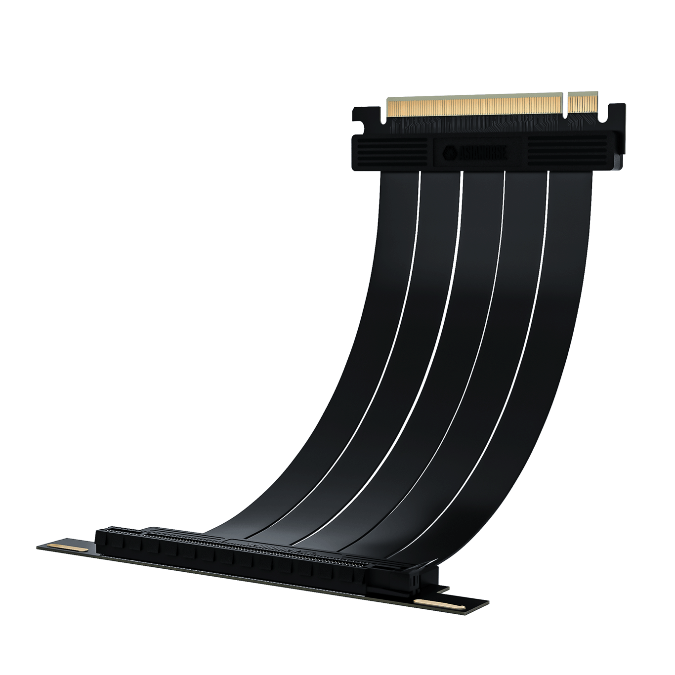 AsiaHorse PCIe 4.0 SOFT Riser Cable - Black -1