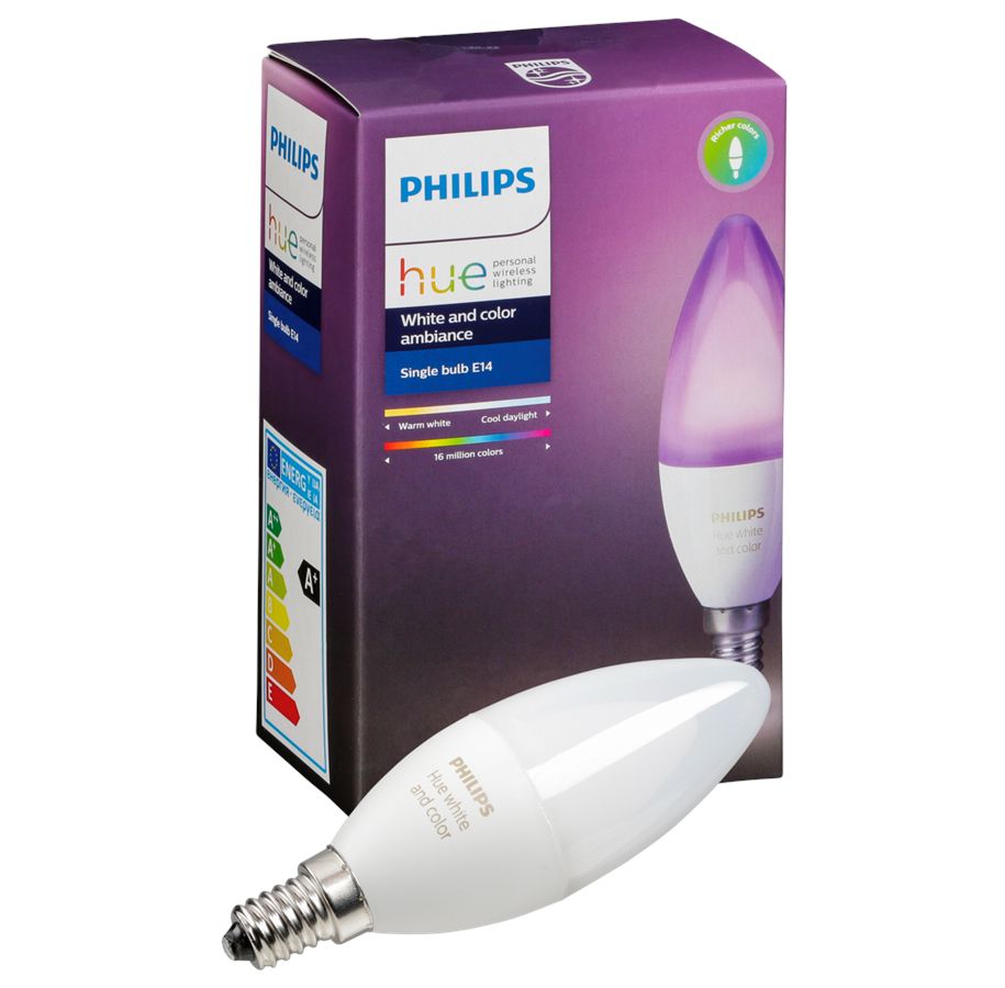 Philips Hue White 及 Color Ambiance 單顆燈泡 E14