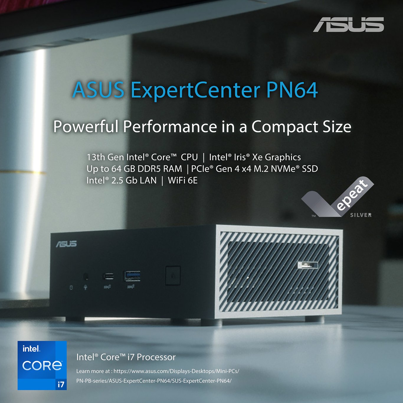 ASUS 華碩 Mini PC PN64 系統套裝 (i5 13500H、32GB DDR5 RAM、1TB SSD、Windows 11 Home)