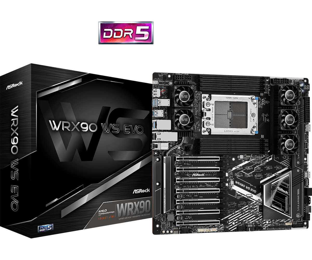 ASRock 華擎 WRX90 WS EVO E-ATX 主機板 (DDR5)