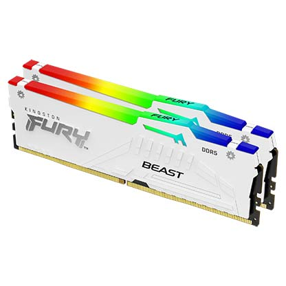 Kingston FURY Beast RGB DDR5 6000MHz 32GB (16GB x 2) - White  (KF560C40BWAK2-32)