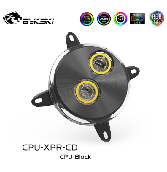 Bykski CPU-XPR-CD CD紋 CPU水冷頭  INTEL專用 (黑銀兩色)