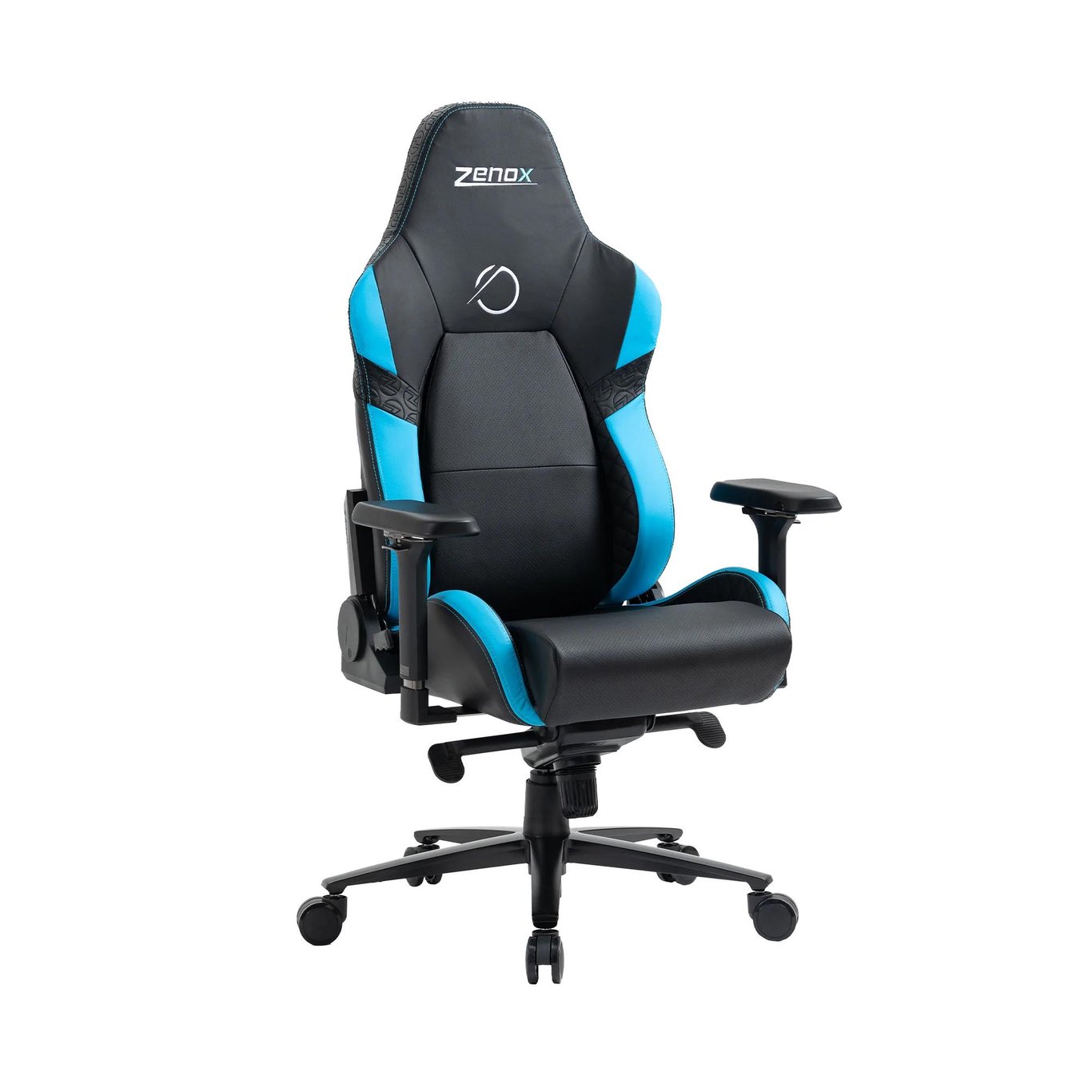 Zenox Jupiter-MK2 Racing Chair  - Leather/Sky Blue /-2