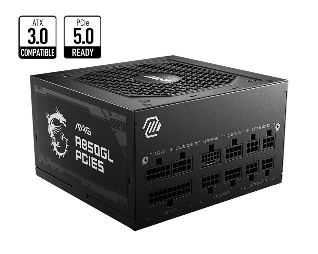 [PCIe 5.0 推薦] MSI MPG A850GL 850W 80Plus Gold PCIe 5.0 
