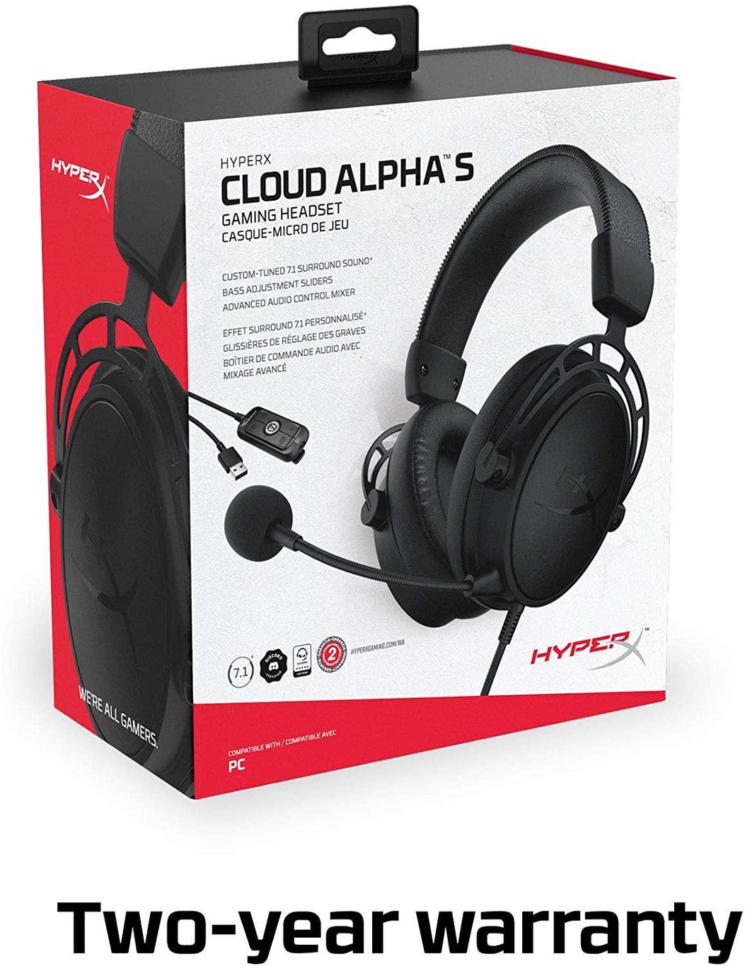 HyperX Cloud Alpha S 7.1 - Black 電競遊戲耳機
