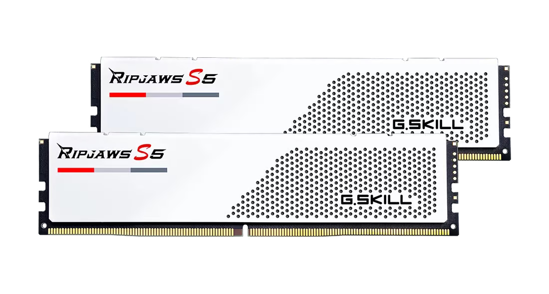 G.Skill Ripjaws S5 White DDR5 5200MHz CL40 48GB (24GB x 2) - F5-5200J4040A24GX2-RS5W