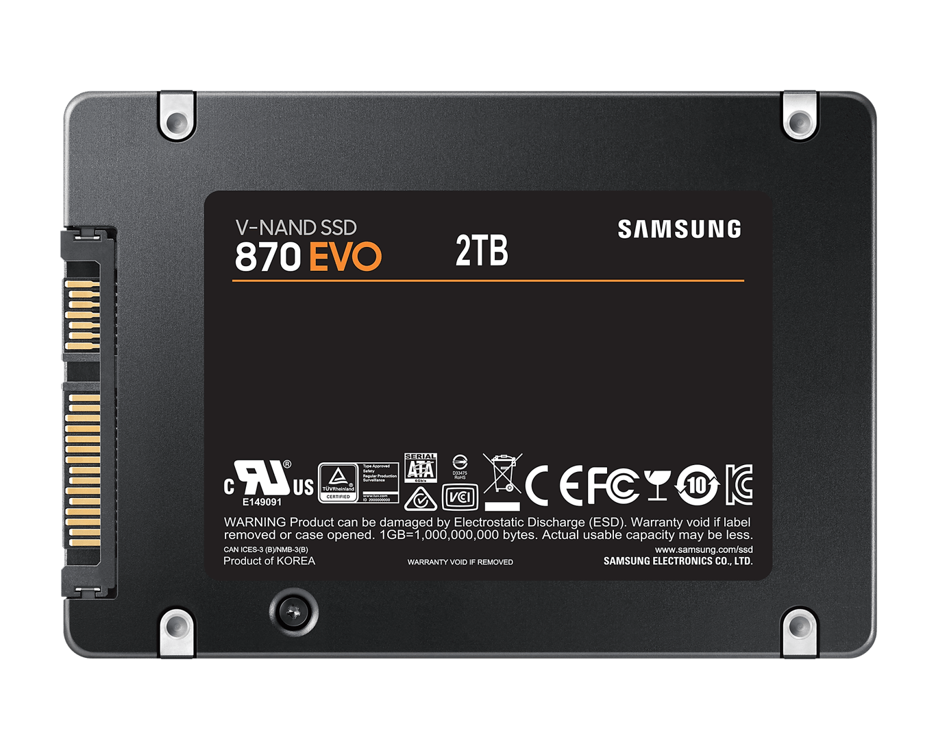 Samsung 三星 870 EVO 2TB 3D TLC SATA III SSD