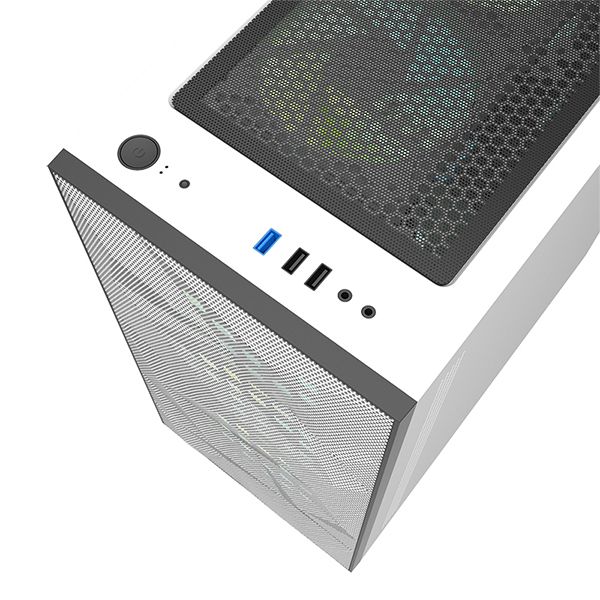 darkFlash DLM21 Mesh Micro-ATX 機箱 - White 白色 (兩把無燈風扇) 