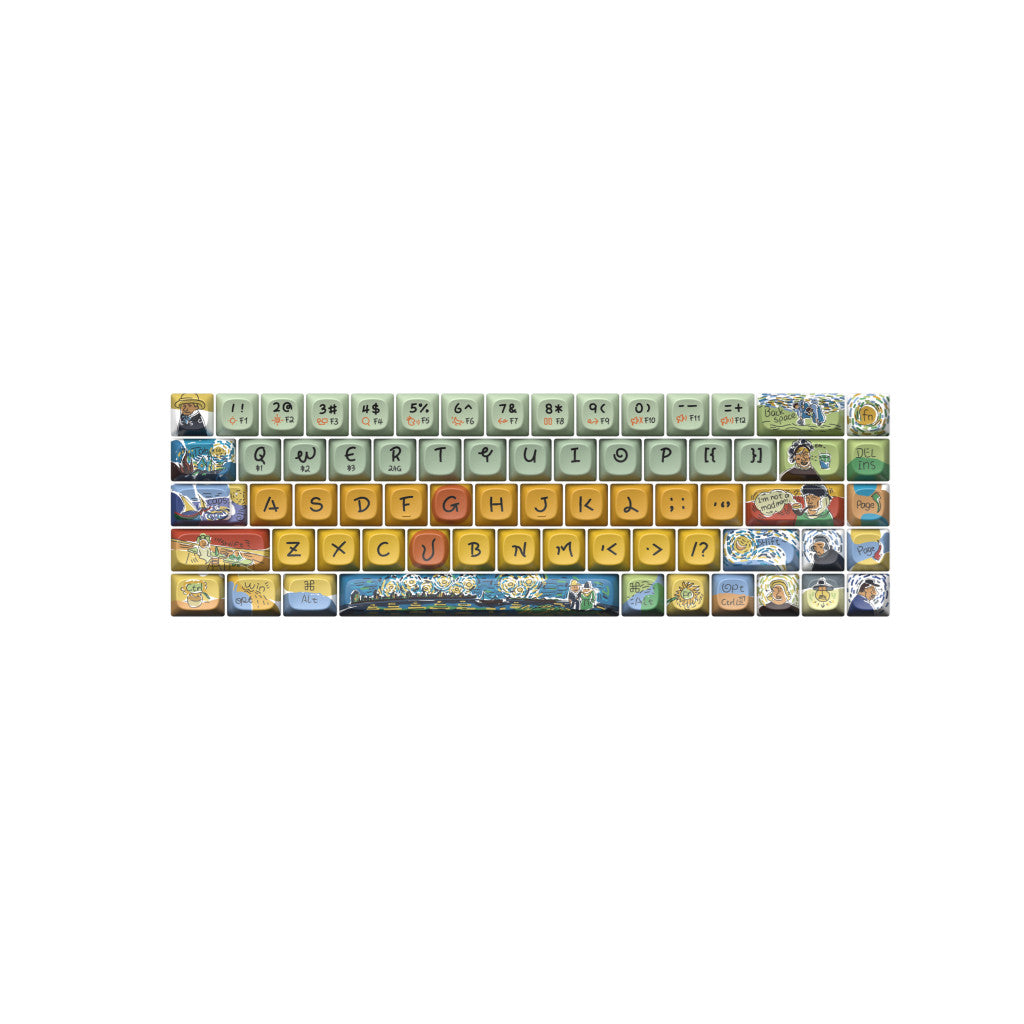 LOFREE ON105 PBT 68 Keycaps 鍵帽 - Van Gogh