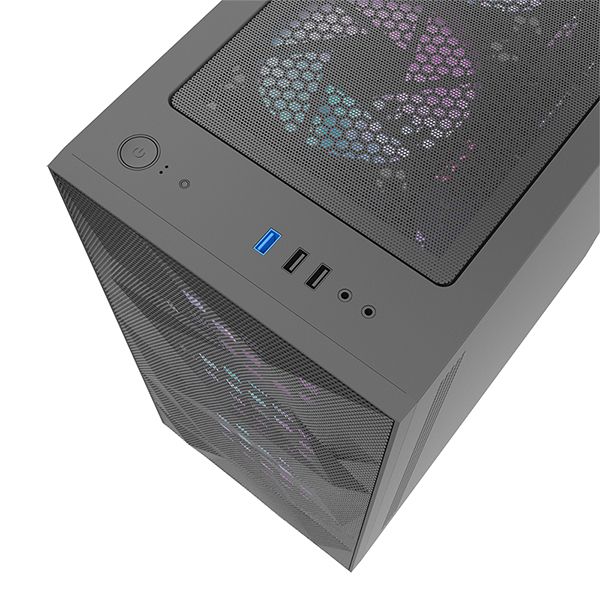 darkFlash DLM21 Mesh Micro-ATX 機箱 - Black 黑色 (兩把無燈風扇)