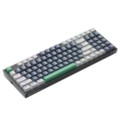 Machenike K500 94鍵 RGB 三模熱拔插無線機械鍵盤（茶軸 - 灰色）