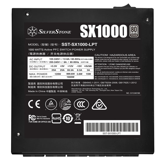 [SFX-L] SilverStone 銀欣 SX1000-LPT 80Plus Platinum 鉑金牌 全模組 SFX-L 火牛 (5年保)