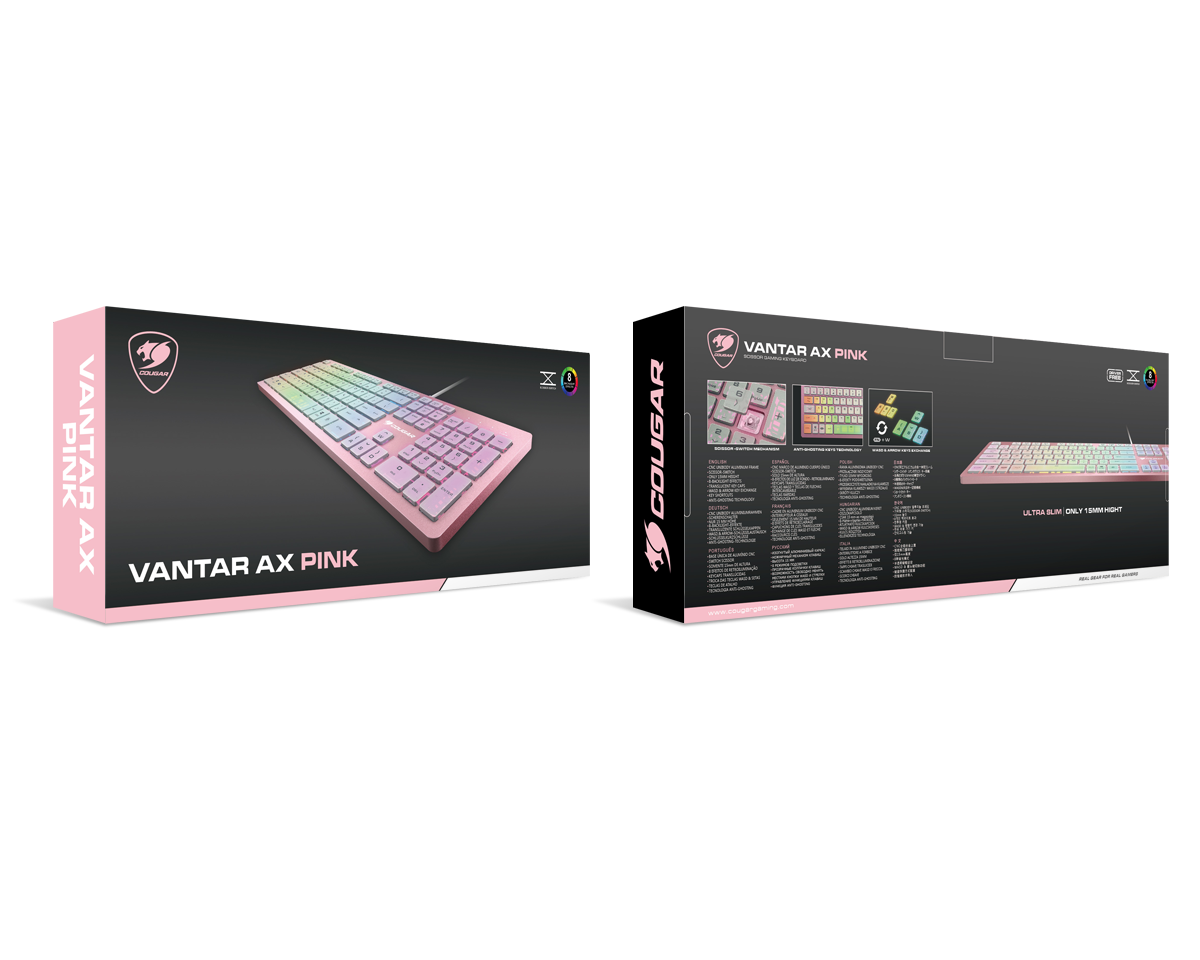 Cougar Vantar AX Pink Aluminium RGB Scissor-Switch