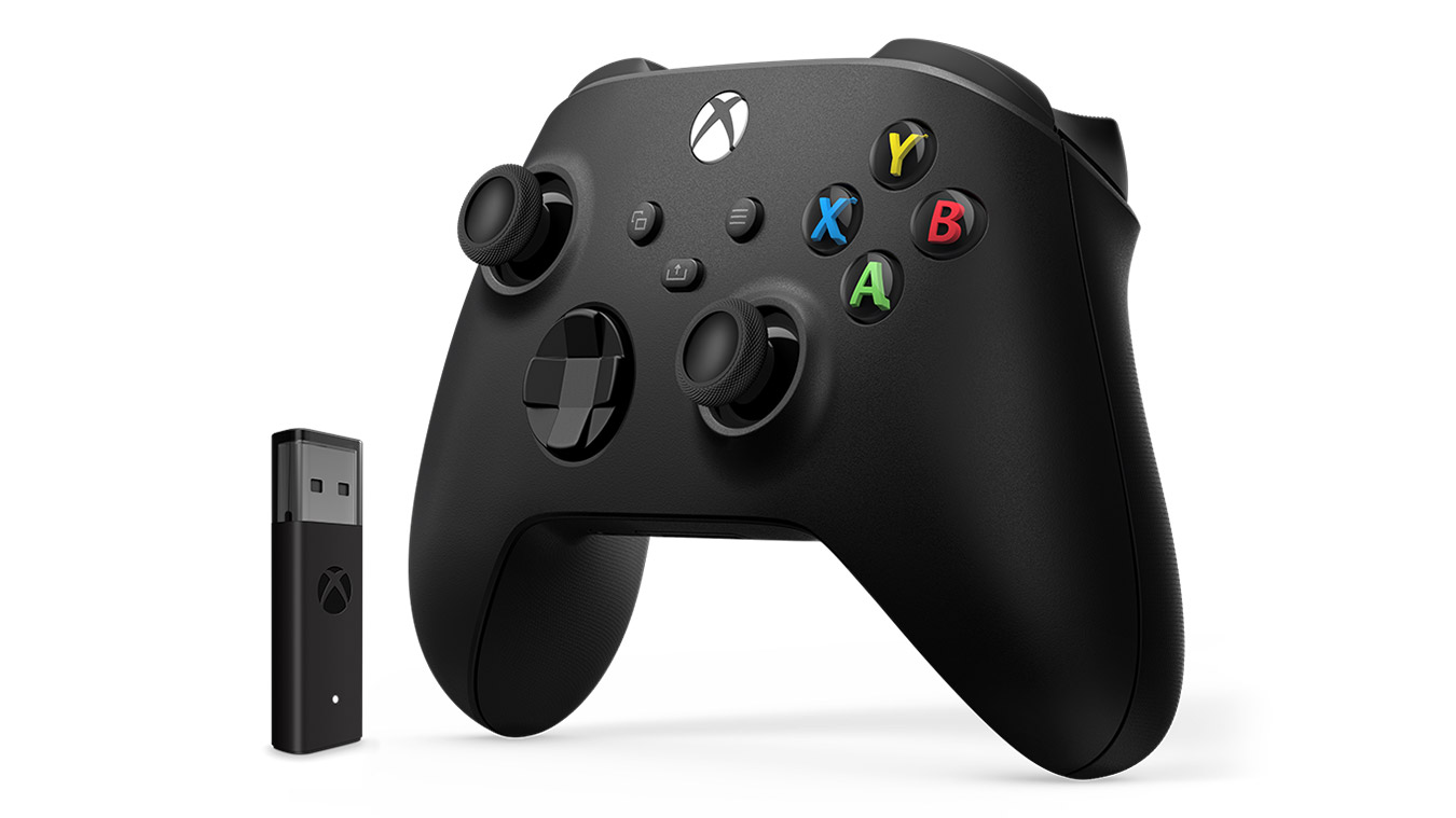 Microsoft Xbox 無線遊戲手掣 - Black 黑色 + Windows 專用 Xbox 無線轉接器