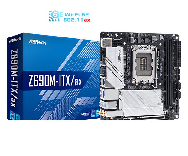 ASRock 華擎 Z690M-ITX/AX ITX 白色主機板 (DDR4)