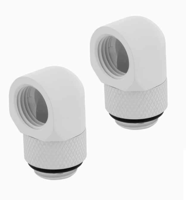 Corsair Fitting (adapter),XF Adapter 2-pack (90 Angled rotary; White)