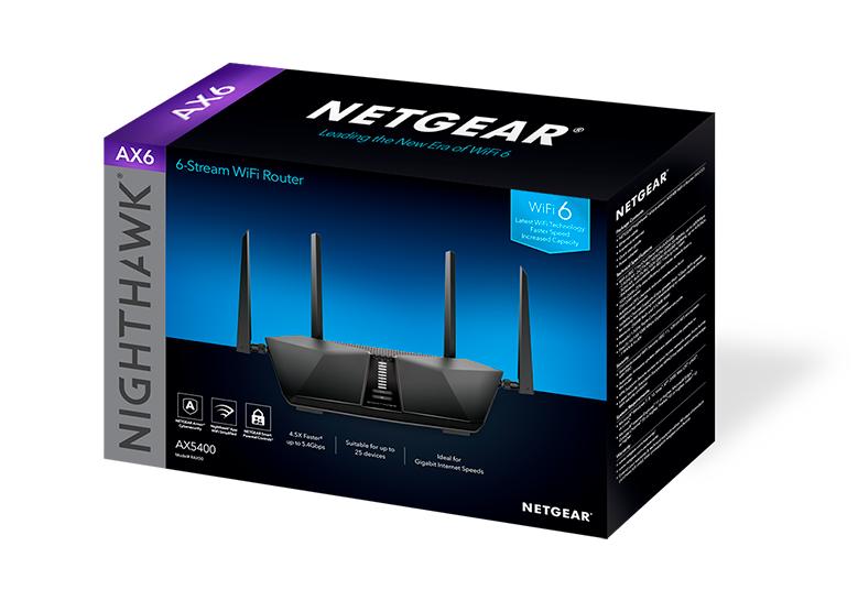 NETGEAR Nighthawk RAX50 AX5400 6數據流雙頻 WiFi 6 無線路由器 