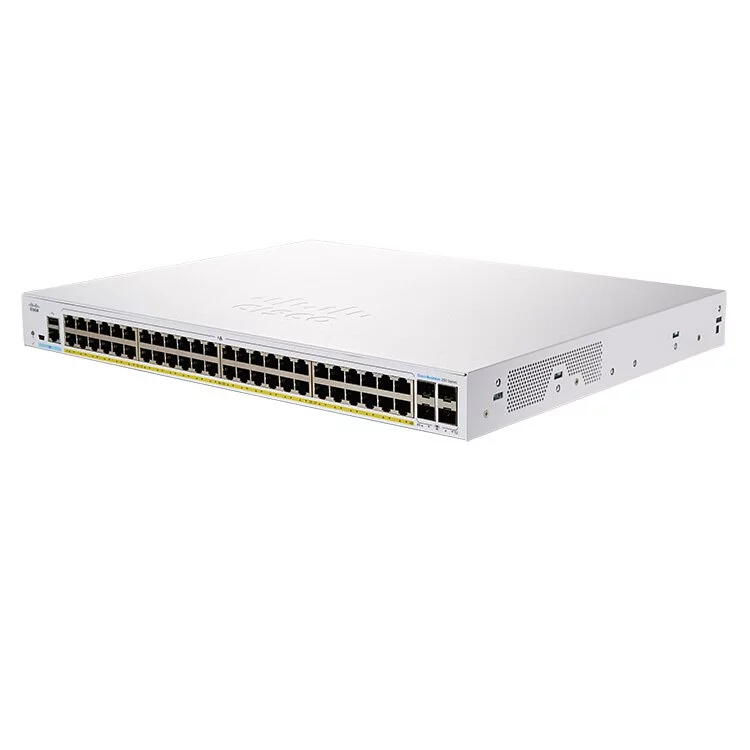 Cisco CBS250 48-Port Gigabit (PoE+ 370W) + 4-Port Gigabit SFP Uplink 智能交換機 - CBS250-48P-4G-UK
