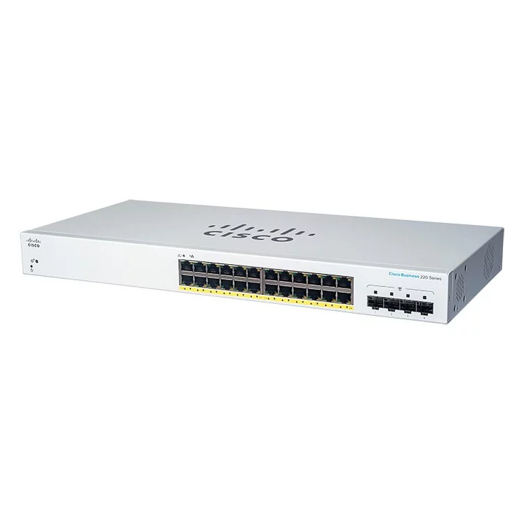 Cisco CBS220 24-Port Gigabit (382W PoE+) + 4-Port Gigabit SFP Uplink 智能交換機 - CBS220-24FP-4G-UK