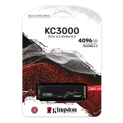 Kingston KC3000 4TB 3D TLC M.2 NVMe PCIe 4.0 x4 SSD