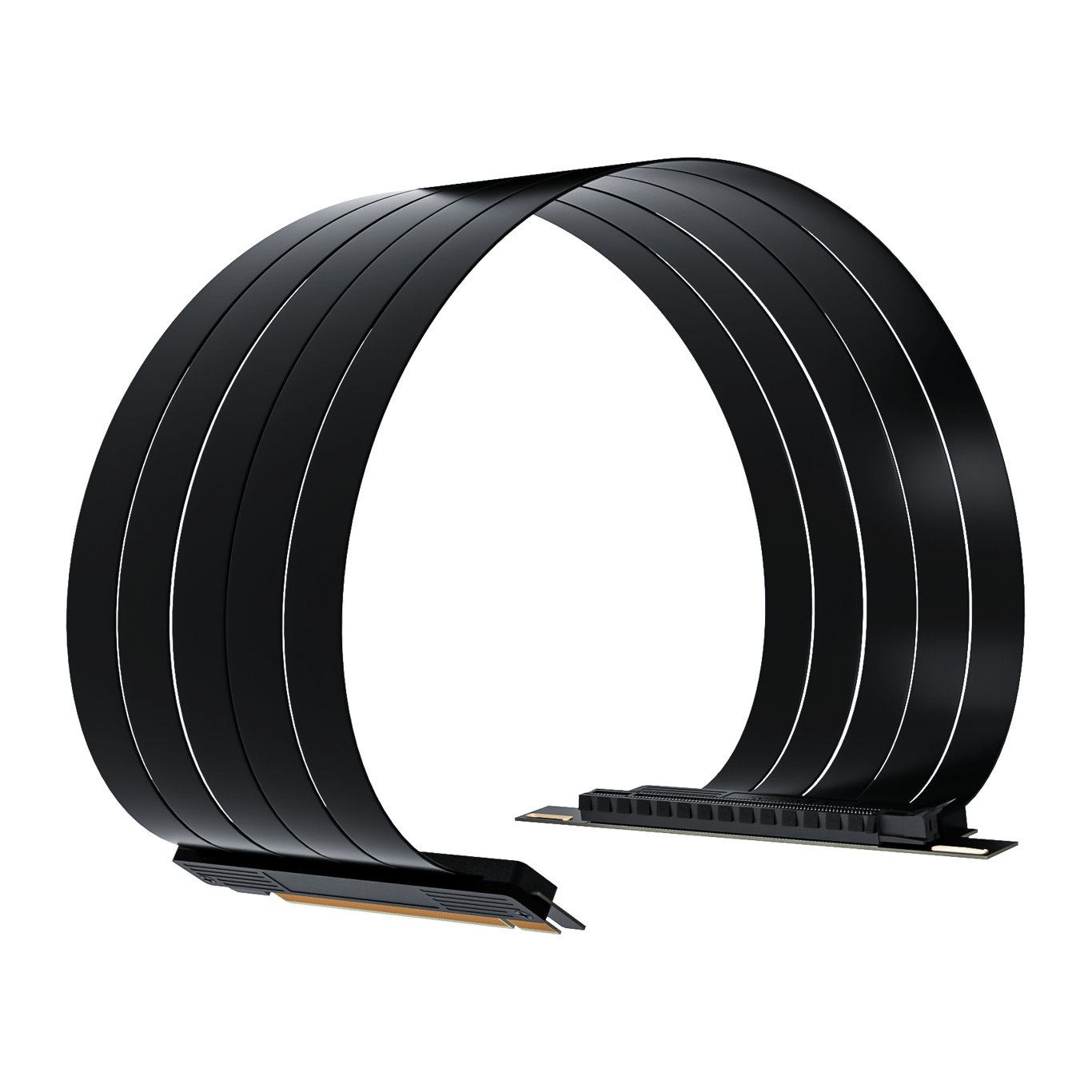 AsiaHorse PCIe 4.0 SOFT Riser Cable - Black -3