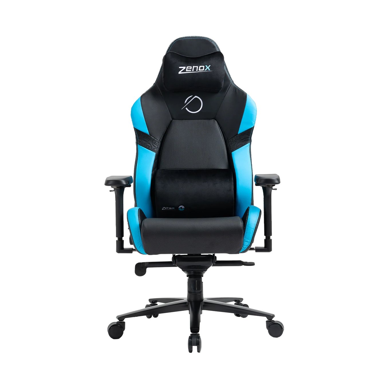 Zenox Jupiter-MK2 Racing Chair  - Leather/Sky Blue /-1