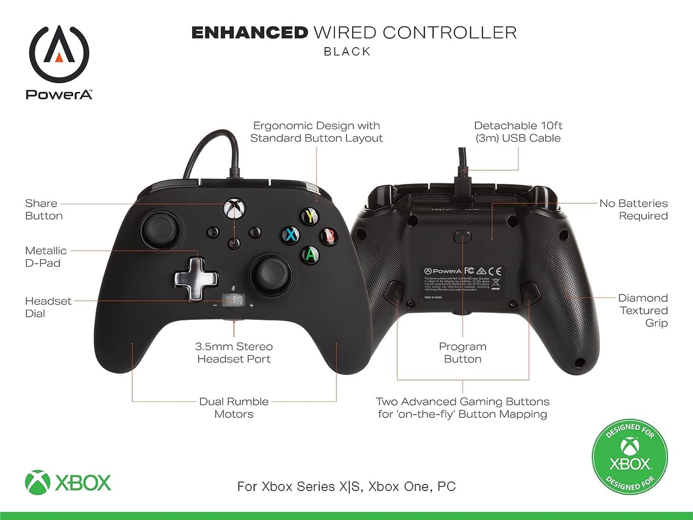 POWERA Enhanced Xbox Series X|S  - Black -1