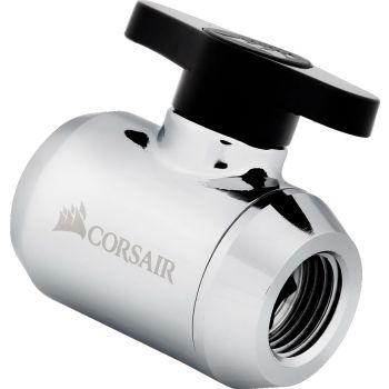 Corsair Fitting (valve)XF Adapter (Shut-off ball valve; Chrome)