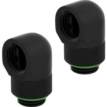 Corsair Fitting (adapter),XF Adapter 2-pack (90 Angled rotary; Black)