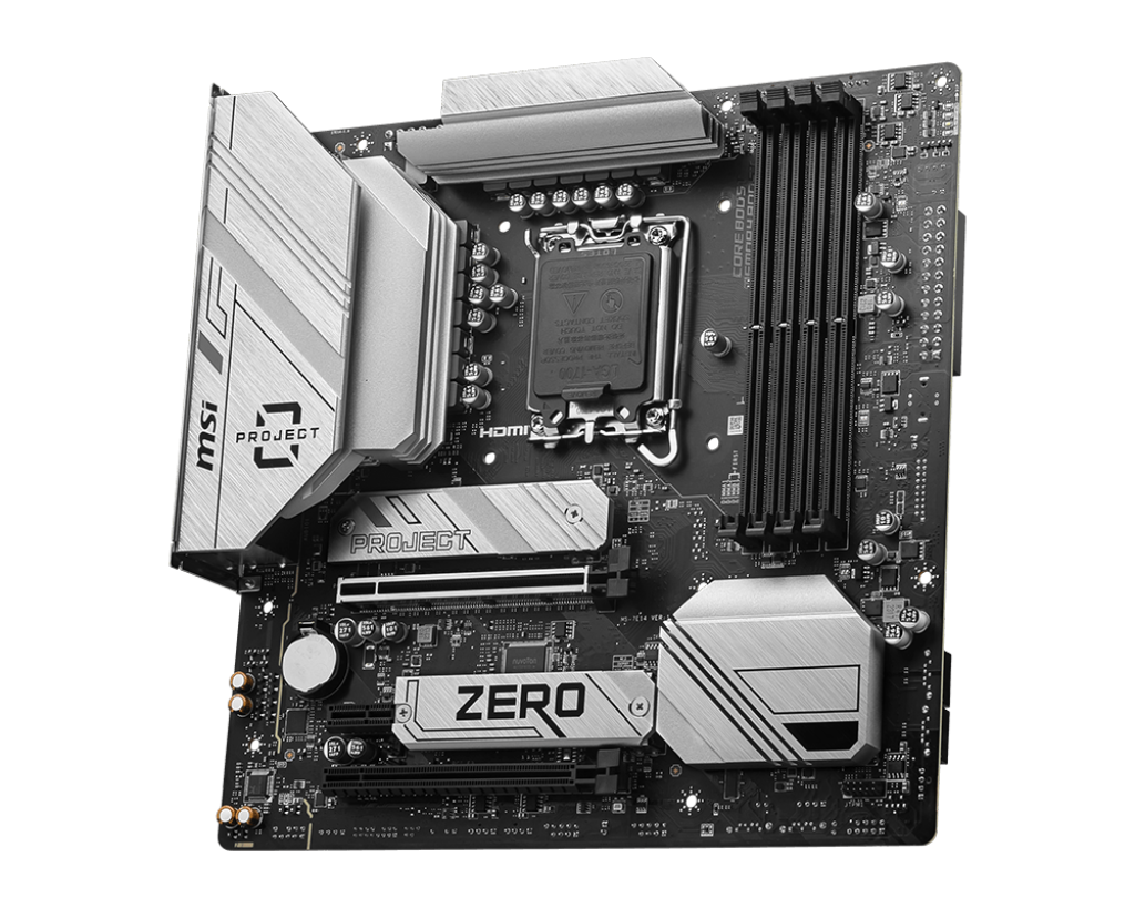 MSI 微星 B760M PROJECT ZERO Micro-ATX 白色背插主機板 (DDR5)