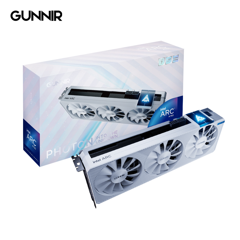 GUNNIR Photon White Intel Arc A770 16G OC 白色顯示卡