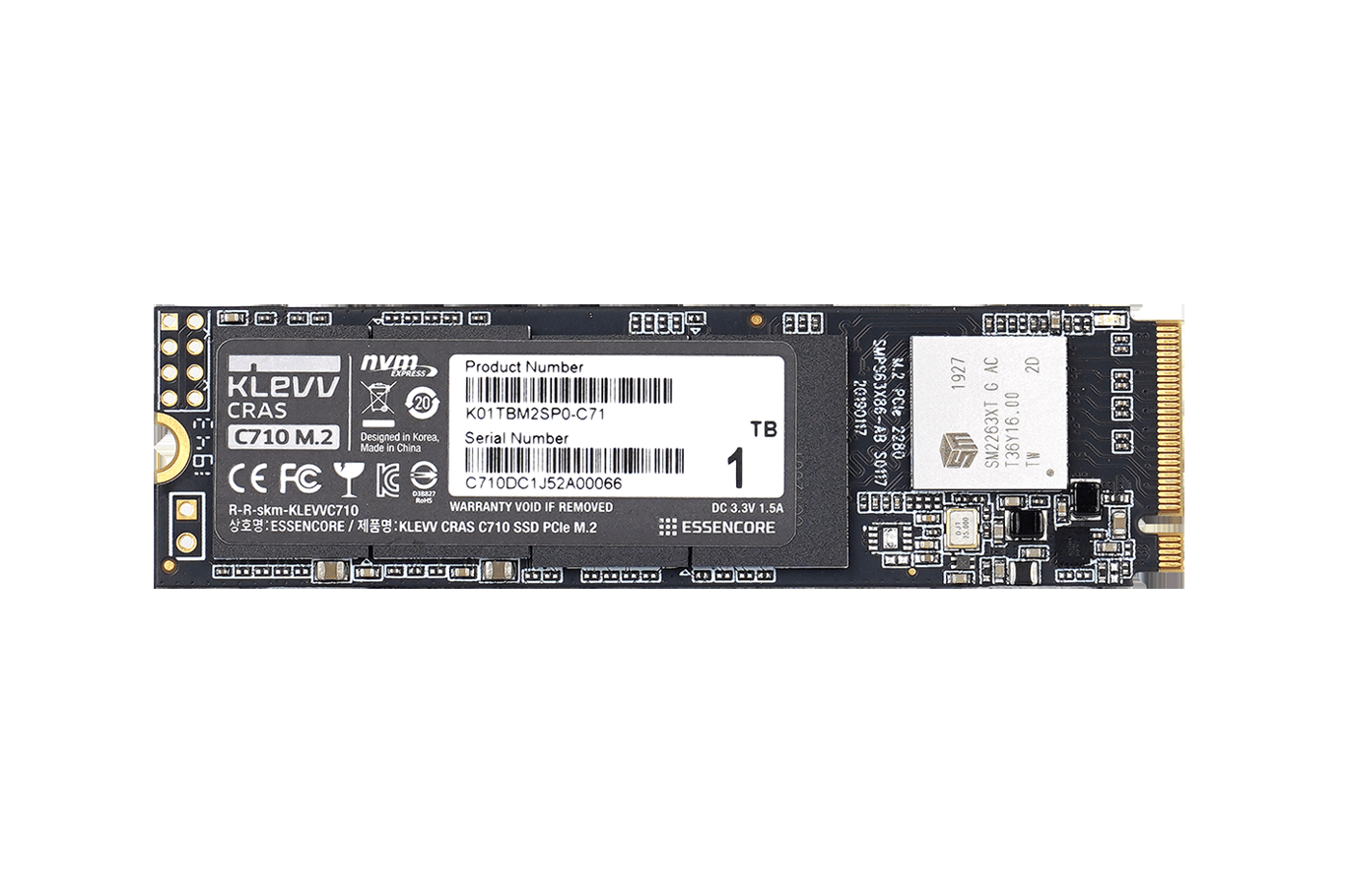 Klevv 科賦 CRAS C710 1TB TLC NVMe PCIe 3.0 x4 M.2 2280 SSD