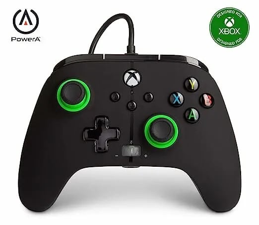 POWERA Enhanced Xbox Series X|S 有線遊戲手掣 - Green Hint