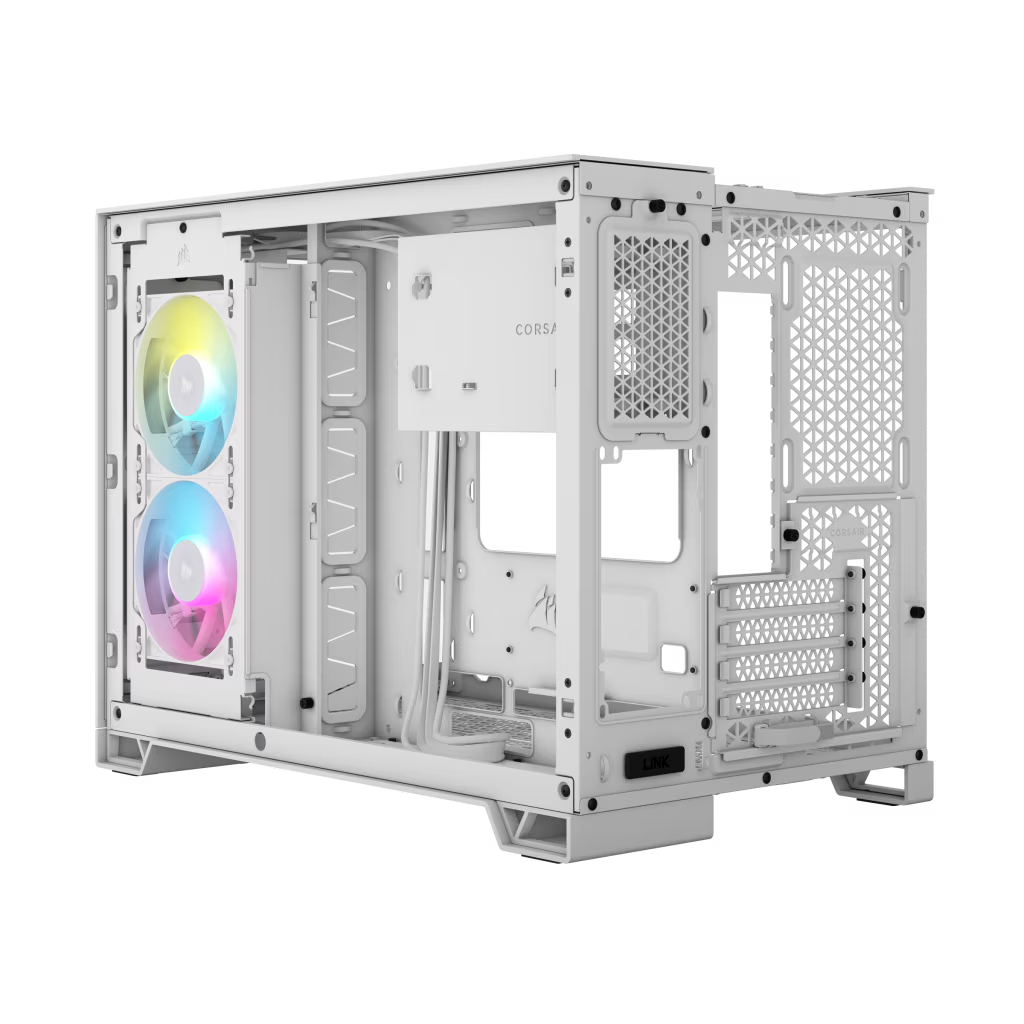 Corsair iCUE LINK 2500X RGB 無中柱全景玻璃 Micro-ATX 機箱 - White 白色