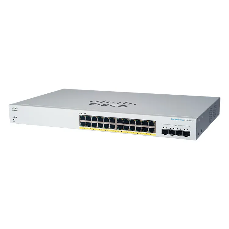 Cisco CBS220 24-Port Gigabit (382W PoE+) + 4-Port 10G SFP+ Uplink 智能交換機 - CBS220-24FP-4X-UK