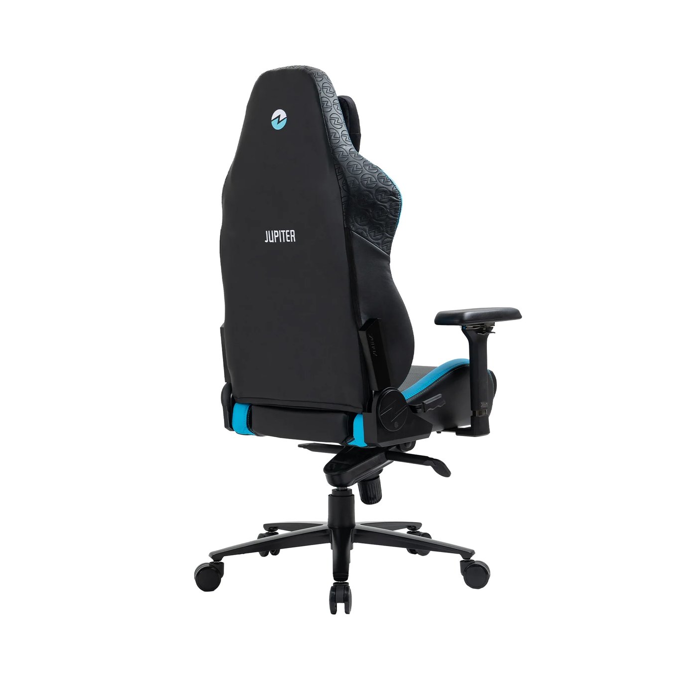 Zenox Jupiter-MK2 Racing Chair  - Leather/Sky Blue /-5