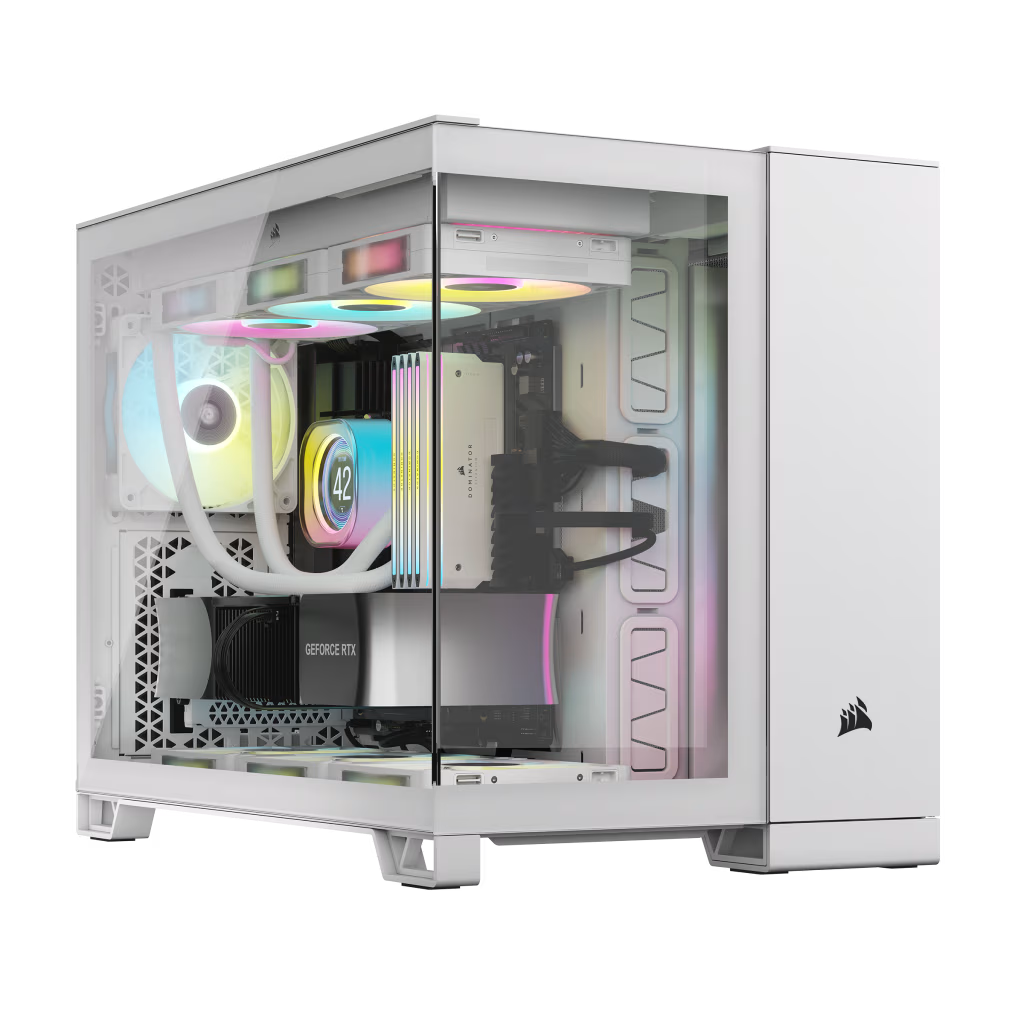 Corsair iCUE LINK 2500X RGB 無中柱全景玻璃 Micro-ATX 機箱 - White 白色
