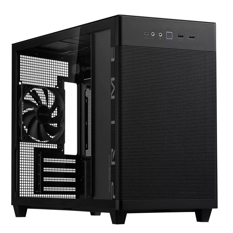 ASUS 華碩 Prime AP201 Tempered Glass Micro-ATX 機箱 - Black 黑色