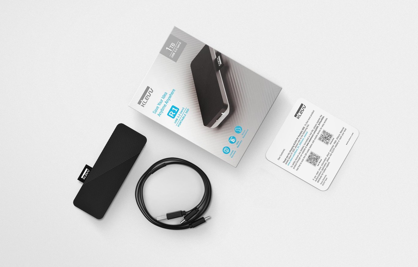 Klevv 科賦 R1 1TB Portable USB-C to M.2 NVMe 攜帶式 SSD 