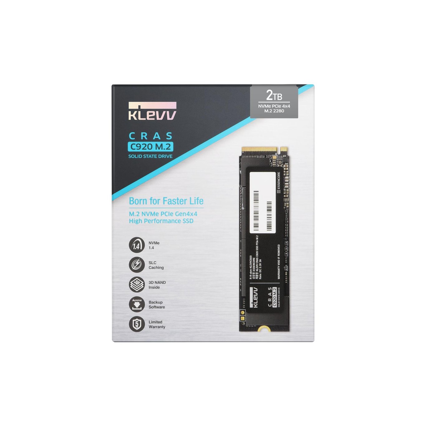 Klevv  CRAS C920 2TB TLC NVMe PCIe 4.0 x4 M.2 2280 SSD